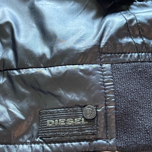 Diesel Hooded black nylon convertible bomber jacket - Picture 13 of 16